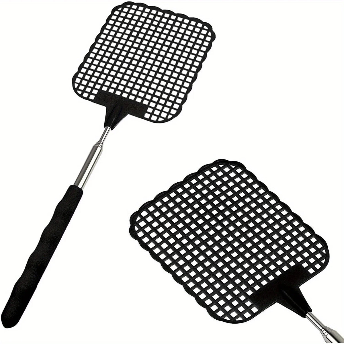 Retractable Stainless Steel Fly Swatter | Extendable Handle Fly Swatter QXL