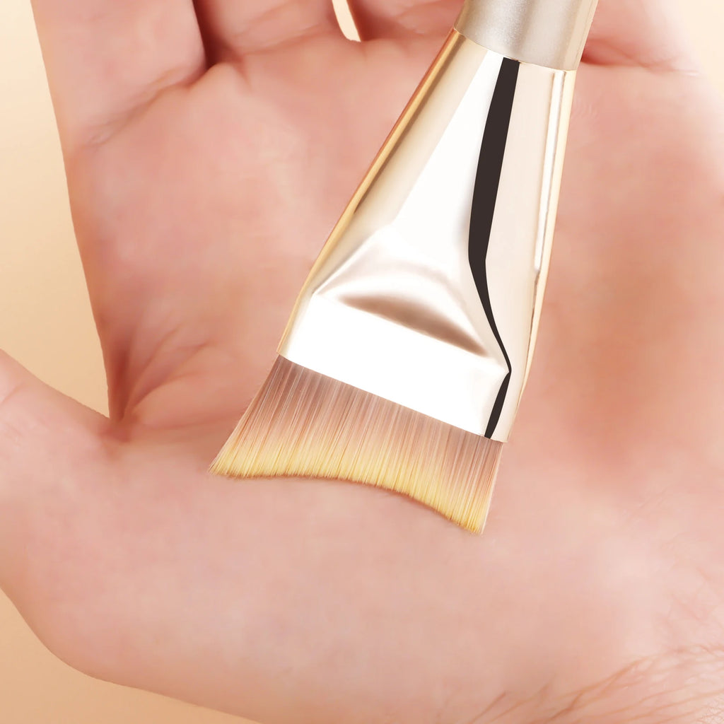 Ronshadow Crescent Flat Head Foundation Brush | 2-Pack Foundation Makeup Brush QXL