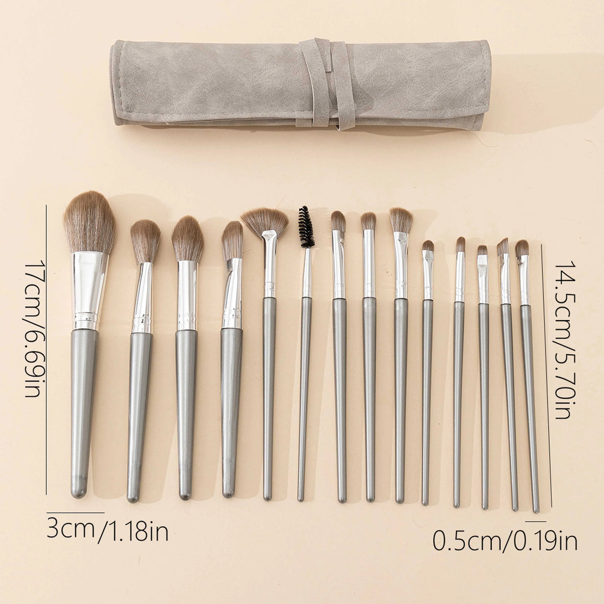 14-Pc Soft Makeup Brush Set | Foundation, Blush & Eye Brushes Makeup Brush Set QXL