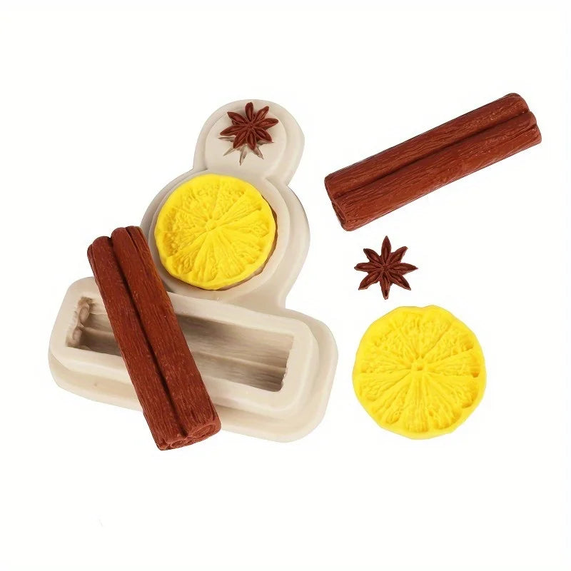 Branch & Lemon Silicone Mold for Soap & Candle Making Craft Silicone Mold QXL