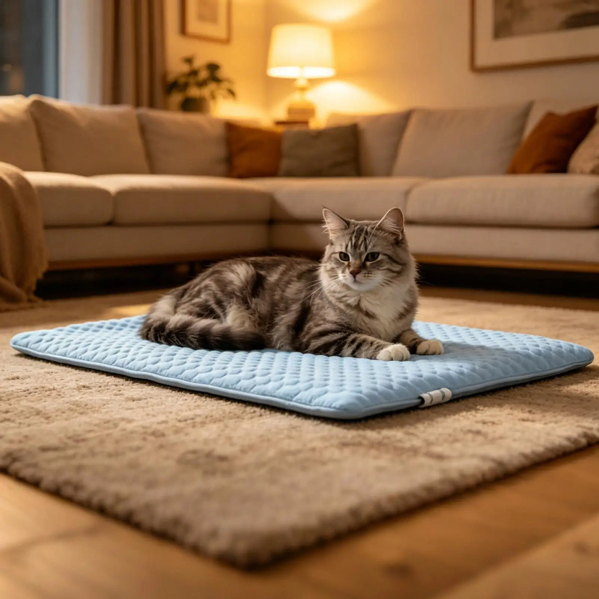 Cat Cooling Mat Ice Silk Washable Pad – S/M/L Sleep & Travel Cat Cooling Mat QXL