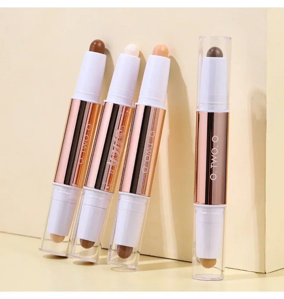 O.TWO.O Double-Headed Contour & Highlighter Stick | Matte Pen Contour Highlight Stick QXL