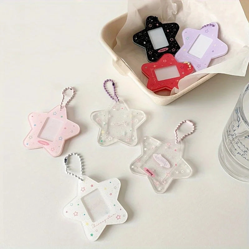 EVA Star-Shaped Card Holder | Transparent Photo & ID Pouch Card Holder Case QXL