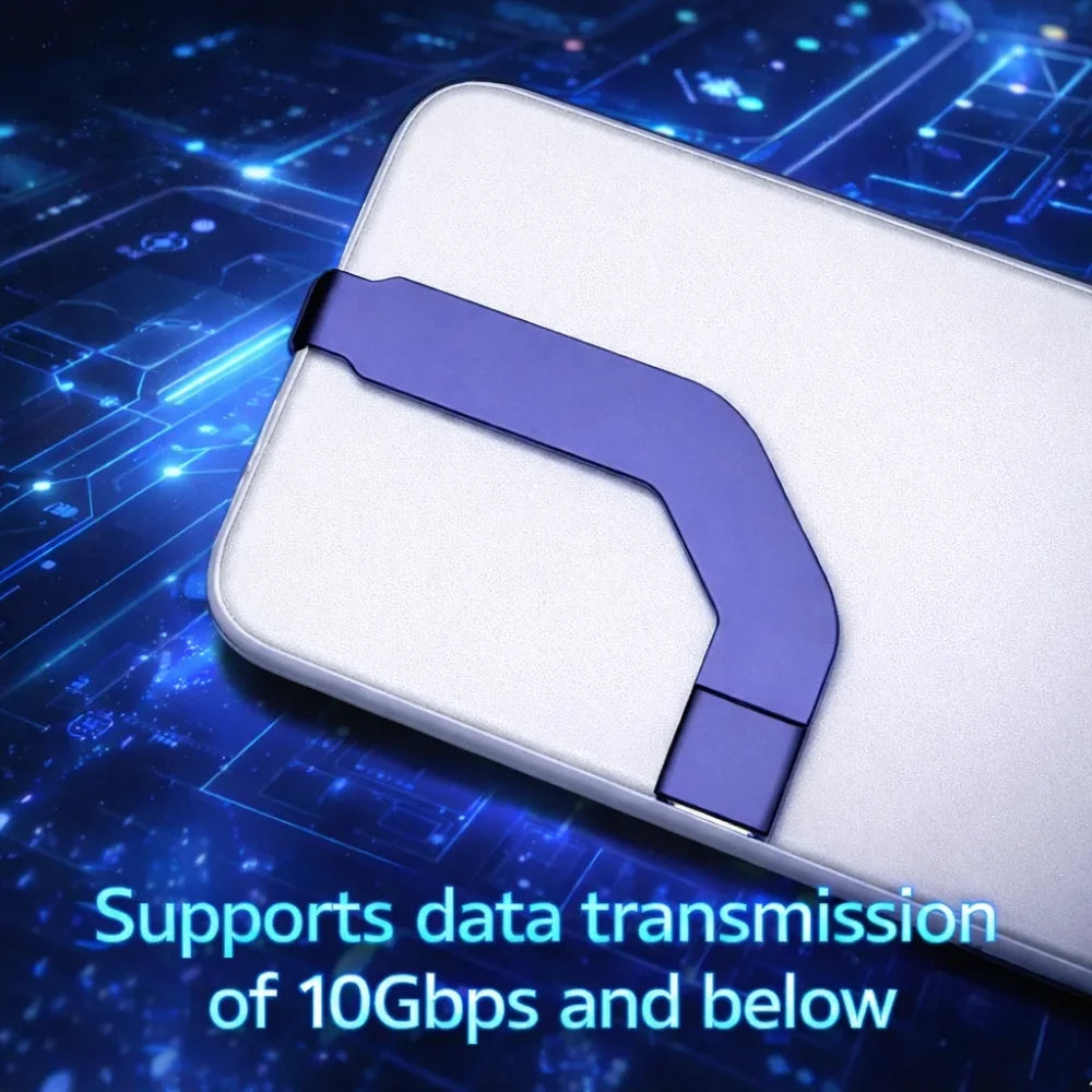 USB-C Elbow Adapter | 60W Fast Charging & 10Gbps Data Sync USB-C Adapter QXL