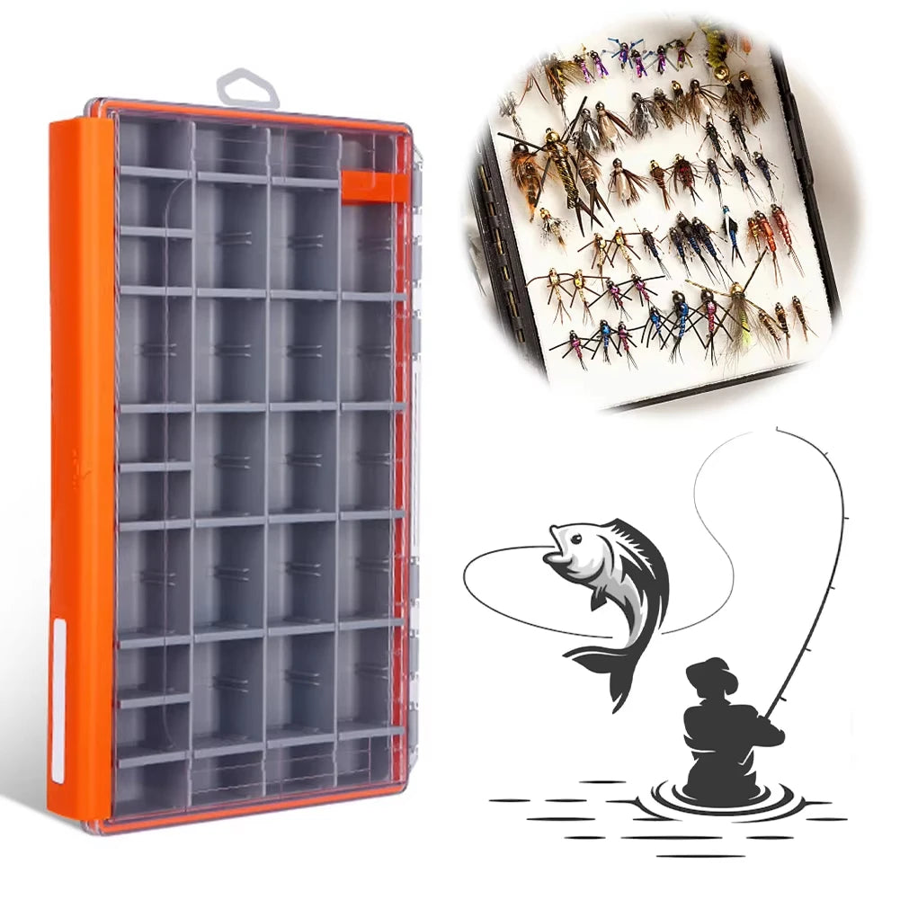 Portable Fishing Tackle Box with Removable Dividers & Ruler Fishing Tackle Box QXL