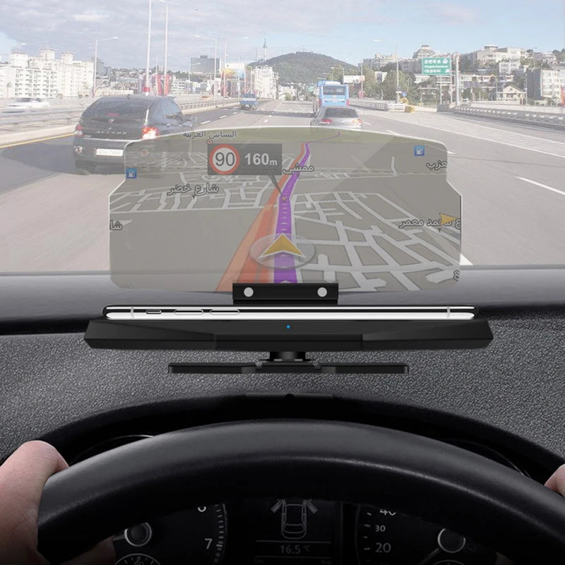 Car HUD Head-Up Display Phone Holder | GPS Navigation Mount HUD Phone Mount QXL