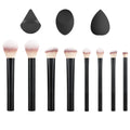 Ronshadow 11-Pc Makeup Brush Set – Brushes, Sponges & Puff Makeup Brush Set QXL Triangle Puff