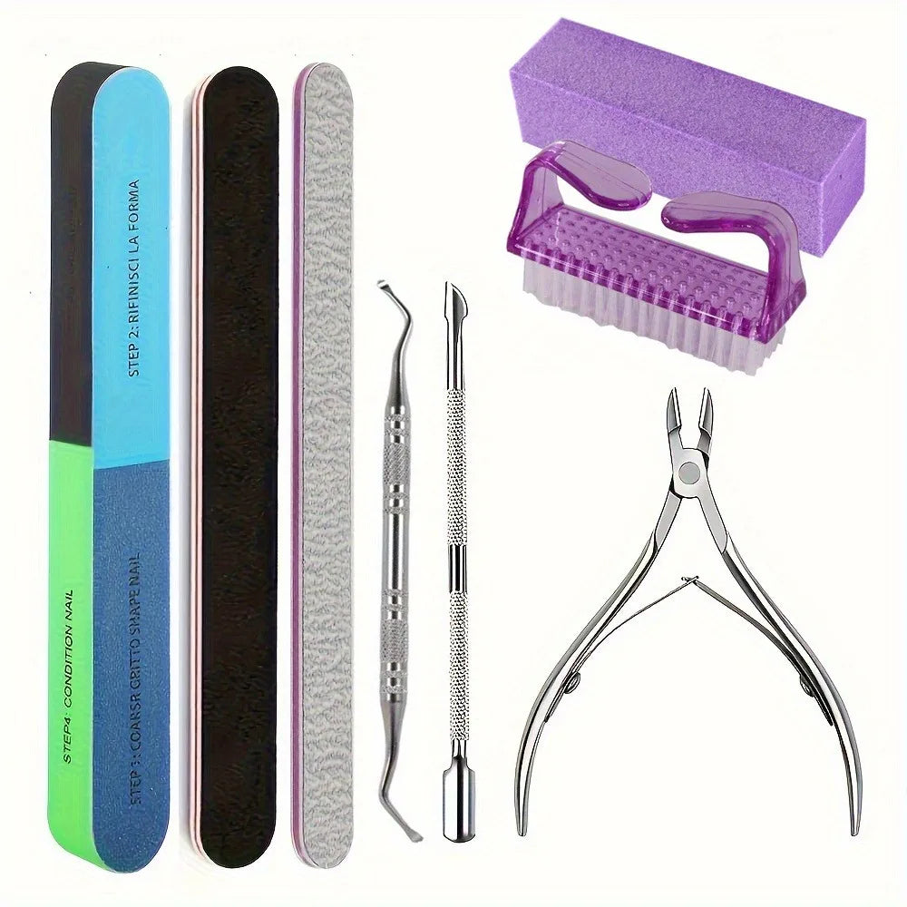 8-Piece Professional Nail Care Kit | Stainless Manicure Set Nail Care Kit QXL
