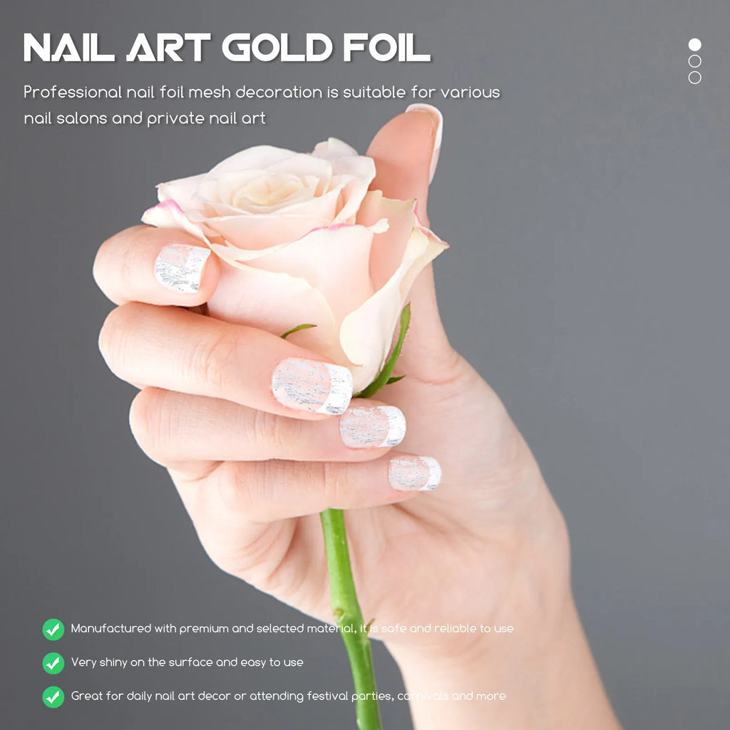 6-Pack Gold Foil Mesh Nail Art Decorations | DIY Manicure Set Nail Art Decoration QXL