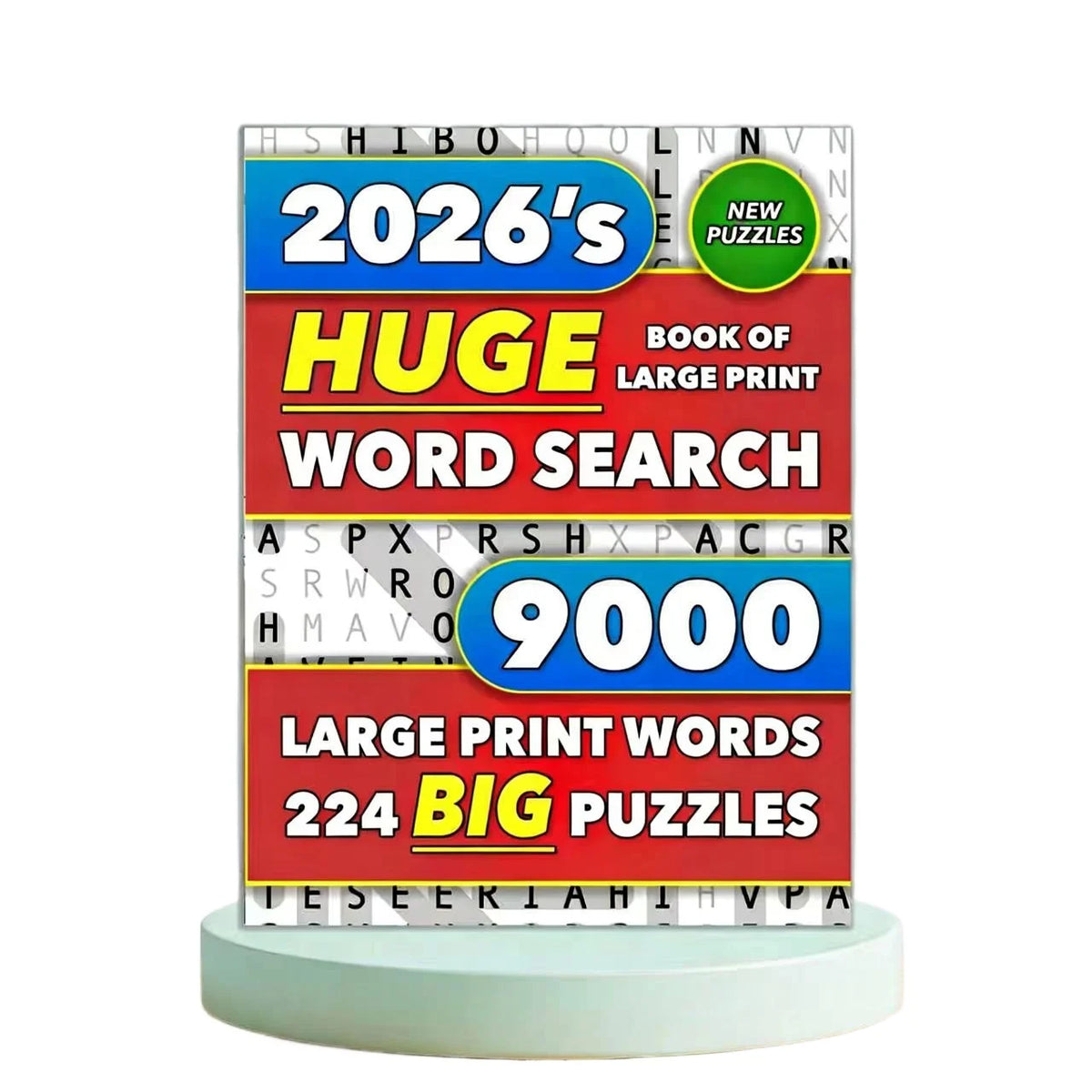 Large Print Word Search & Crossword Puzzle Book – 9,000 Words Puzzle Activity Book QXL MULTI