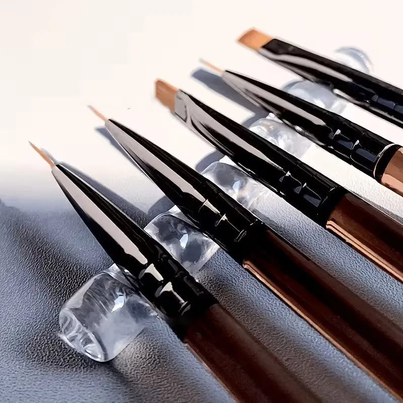 5-Slot Acrylic Nail Art Brush Holder | Desk Organizer Stand Nail Tool Organizer QXL