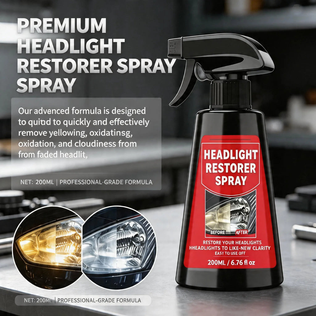 Car Headlight Restoration Spray – Remove Fog & Yellowing Headlight Restoration Spray QXL