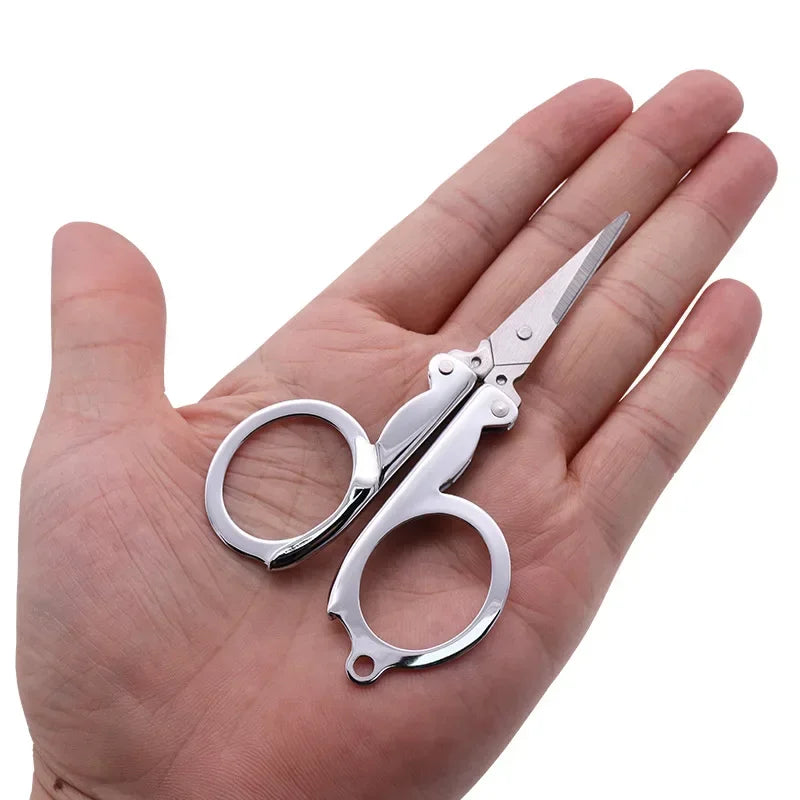 Mini Folding Pocket Scissors | Travel Craft & Thread Cutter Mini Folding Scissors QXL