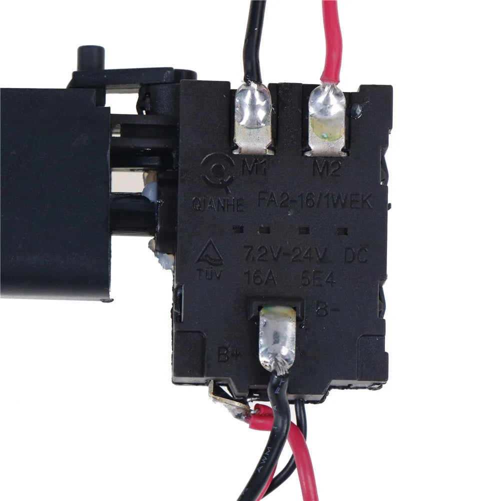 DC 7.2–24V Drill Speed Control Trigger Switch | 16A Dustproof Drill Trigger Switch QXL