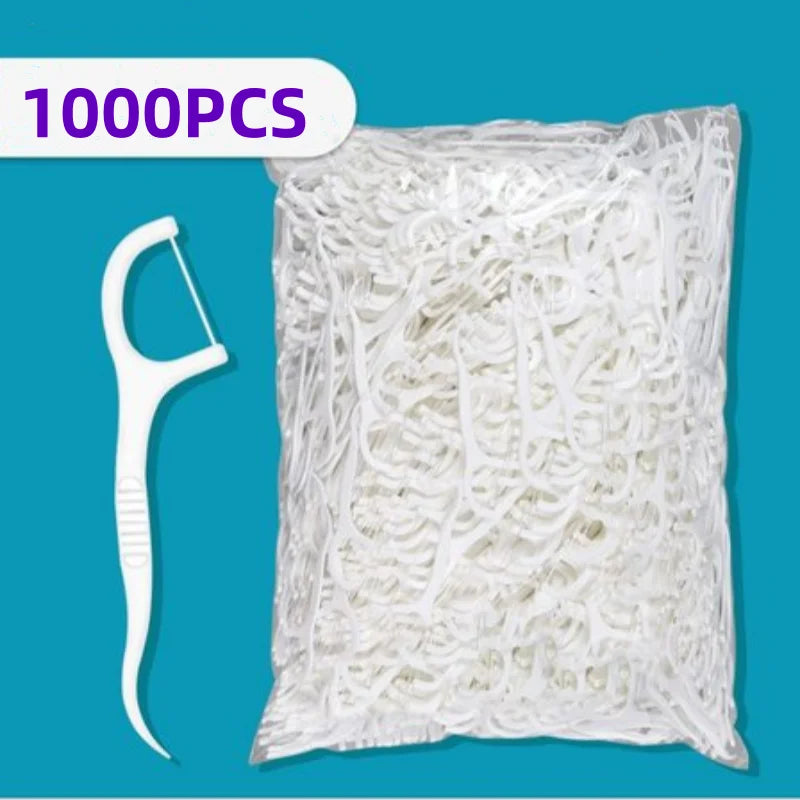 Disposable Floss Picks & Interdental Brushes | 100–1000 Pack Dental Floss Picks QXL 1000PCS