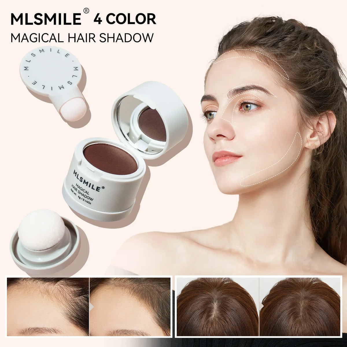 Waterproof Hairline Contouring Powder – Long-Lasting Touch-Up Hairline Contouring Powder QXL