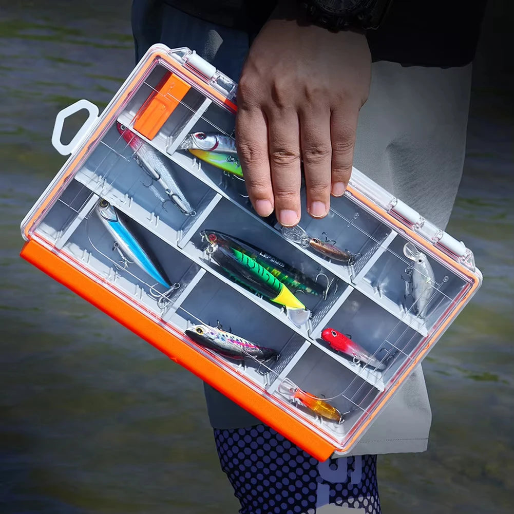 Portable Fishing Tackle Box with Removable Dividers & Ruler Fishing Tackle Box QXL