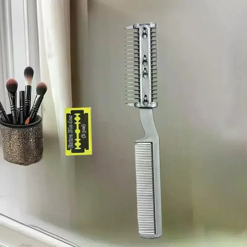 Pet Hair Thinning Razor Comb – Dog & Cat Grooming + 2 Blades Pet Grooming Comb QXL