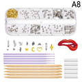 DIY Tooth Gems Crystal Kit | Acrylic Teeth Jewelry Set Tooth Gems Kit QXL A8