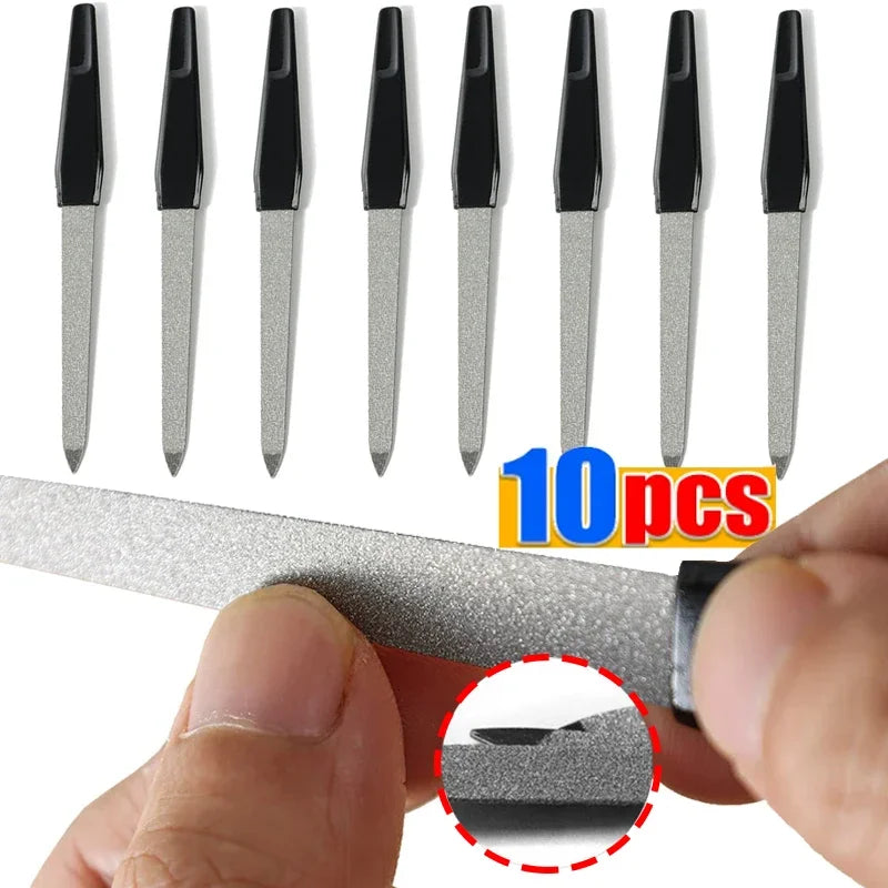 10-Pack Double-Sided Stainless Steel Nail Files | Manicure Set Nail Files Set QXL