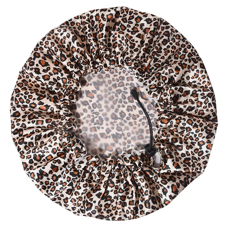 Extra Large Reusable Shower Cap | Double Layer PEVA Waterproof Shower Cap QXL