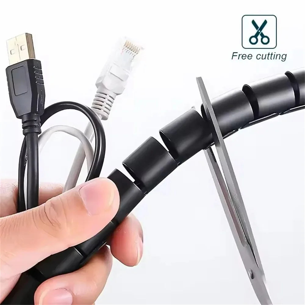 2M Spiral Cable Wrap Tube Organizer | 10mm & 16mm Sizes Cable Wrap Organizer QXL