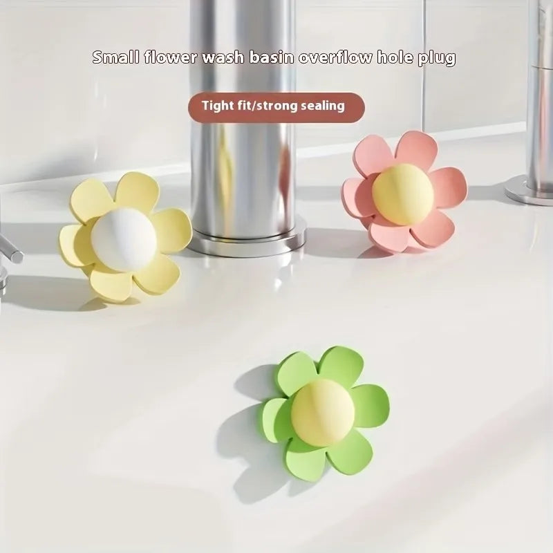 4-Pack Silicone Sink Overflow Plugs – Floral Colors Sink Overflow Plug QXL