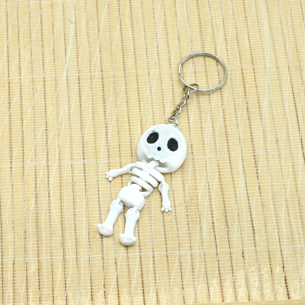 3D Printed Skeleton Animal Keychain & Desktop Ornament Novelty Keychain QXL