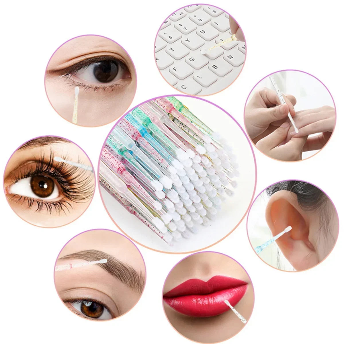 500/1000-Pack Disposable Eyelash Extension Microbrushes Lash Extension Brushes QXL