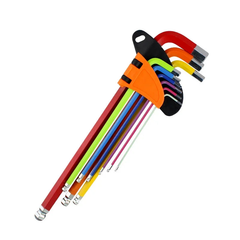 9-Piece L-Type Allen Key Set | Ball End Hex Wrench Kit Hex Key Wrench Set QXL