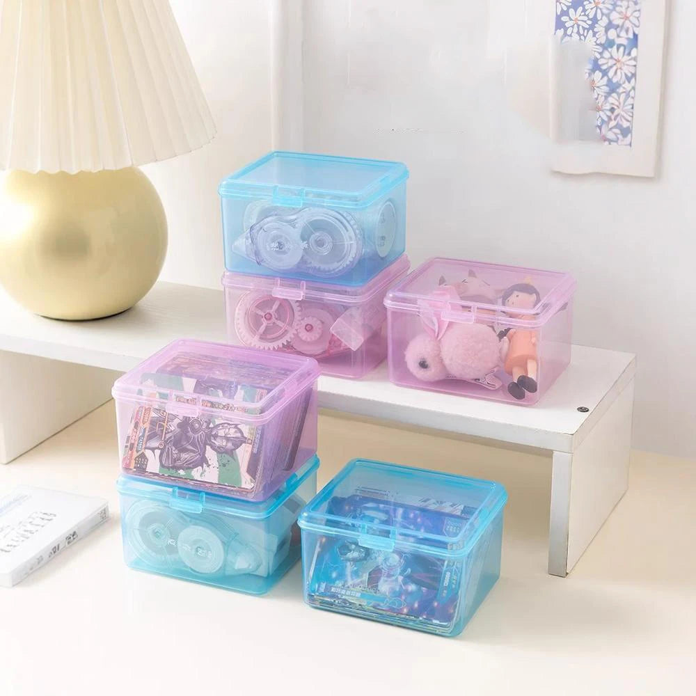 Transparent Plastic Photocard Storage Box | Desk Organizer Card Storage Box QXL