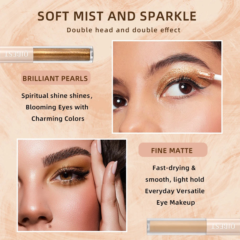 QIBEST Double-Ended Glitter & Matte Liquid Eyeshadow Stick Liquid Eyeshadow Stick QXL