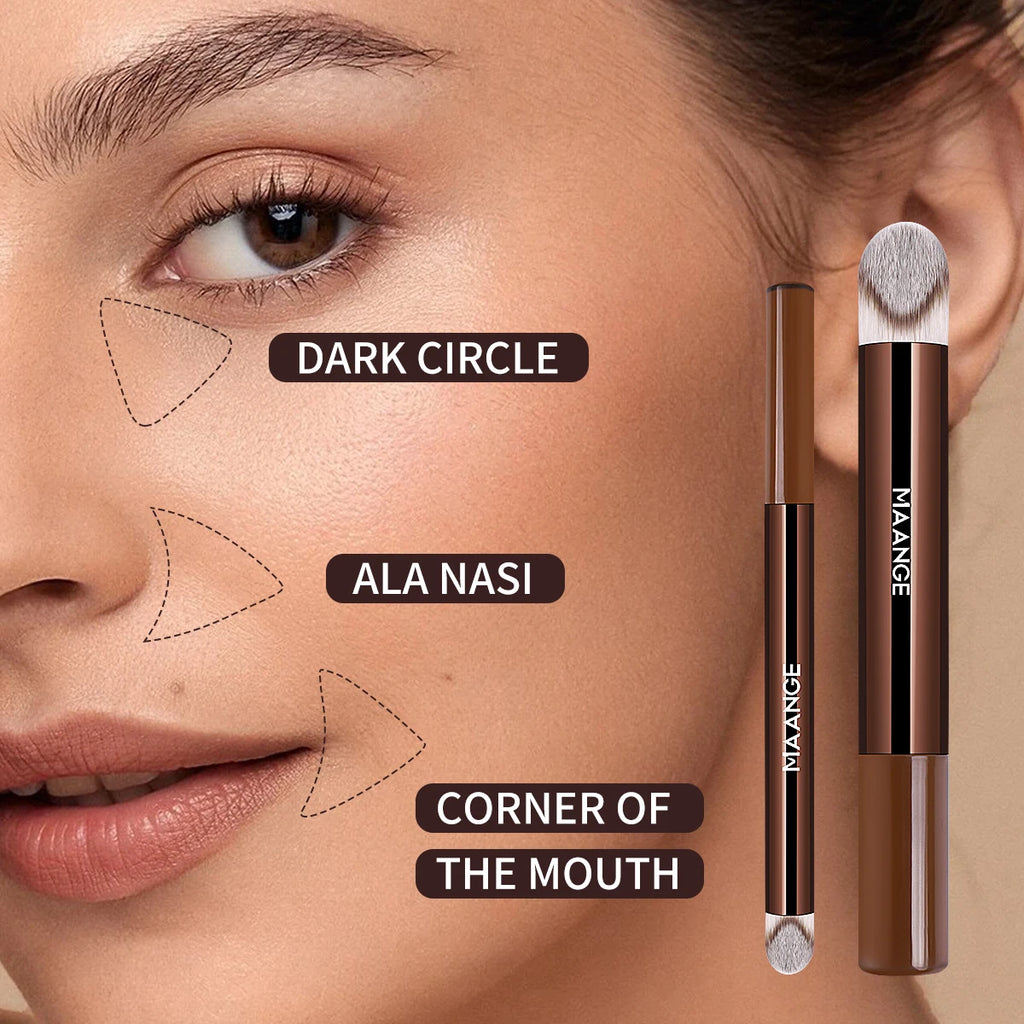 MAANGE 3-Piece Makeup Brush Set – Foundation, Concealer & Eyeshadow Makeup Brush Set QXL