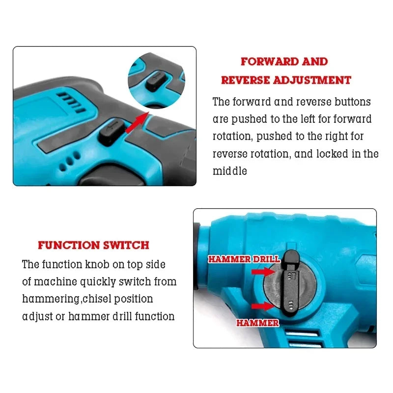 Dreamburgh Cordless Brushless Hammer Drill | Makita 18V Cordless Hammer Drill QXL