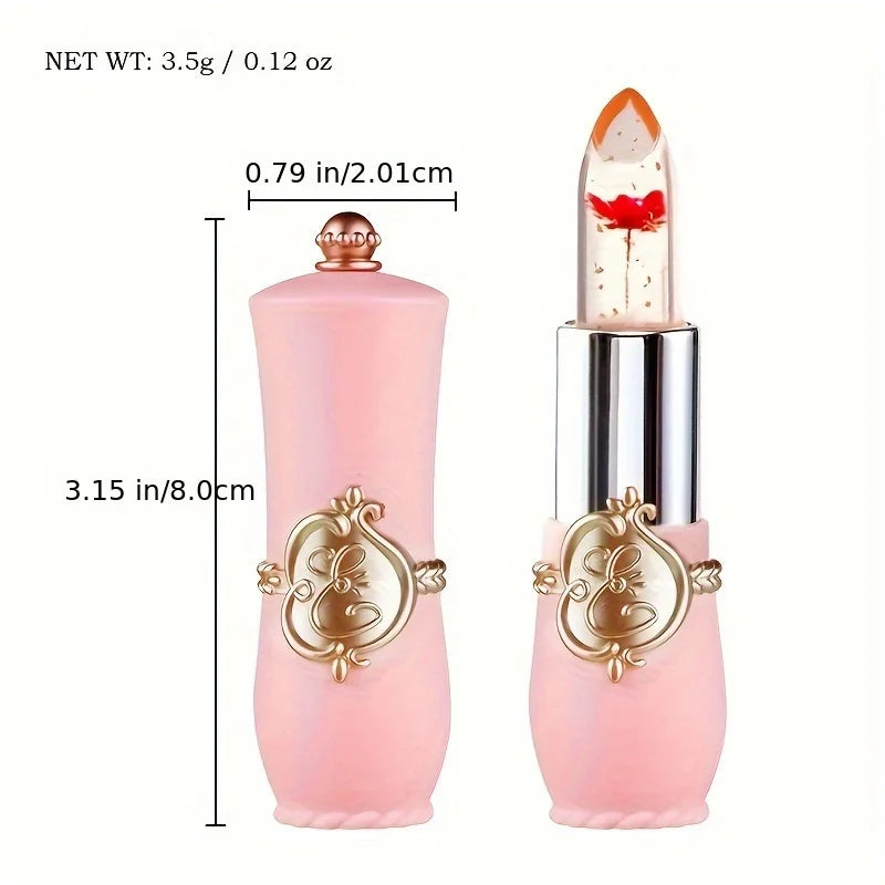 Crystal Flower Jelly Lipstick | Color-Changing Lip Gloss Balm Jelly Lip Gloss QXL