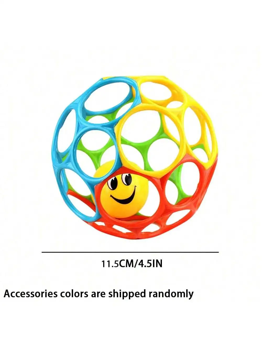 Soft Baby Grasping Ball Rattle with Bell | Sensory Toy Baby Sensory Rattle QXL 11.5cm 3105