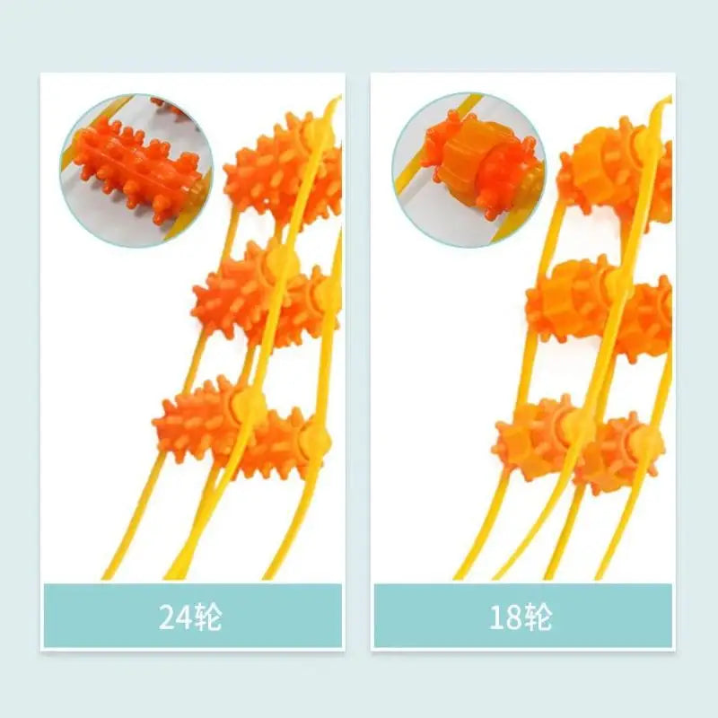 Pull-Back Roller Massager Strap | Portable Back & Neck Tool Handheld Massage Roller QXL