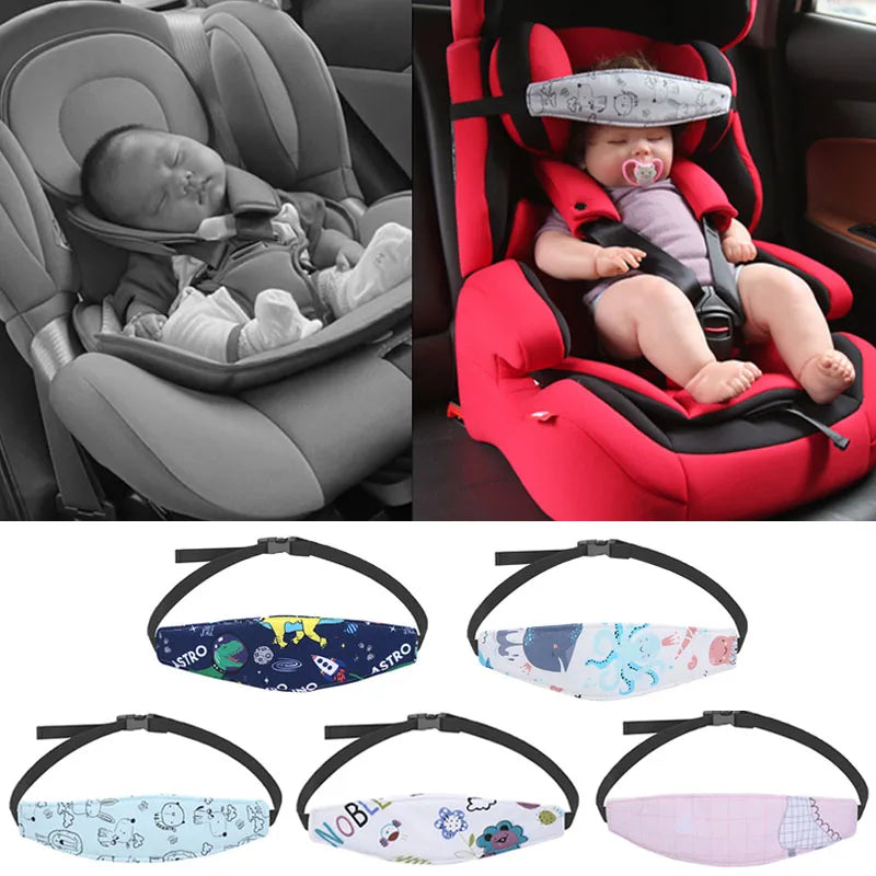 Baby Car Seat Head Support Pillow & Adjustable Safety Belt Baby Car Seat Pillow QXL