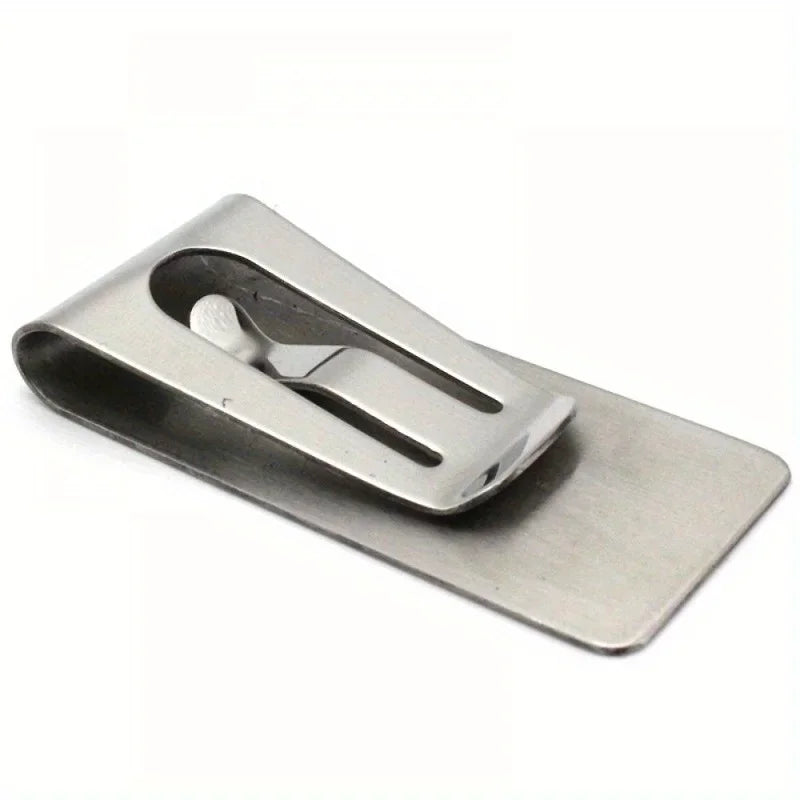 3-Pack Slim Metal Money Clips | Men's Silver Card & Bill Holder Money Clip QXL