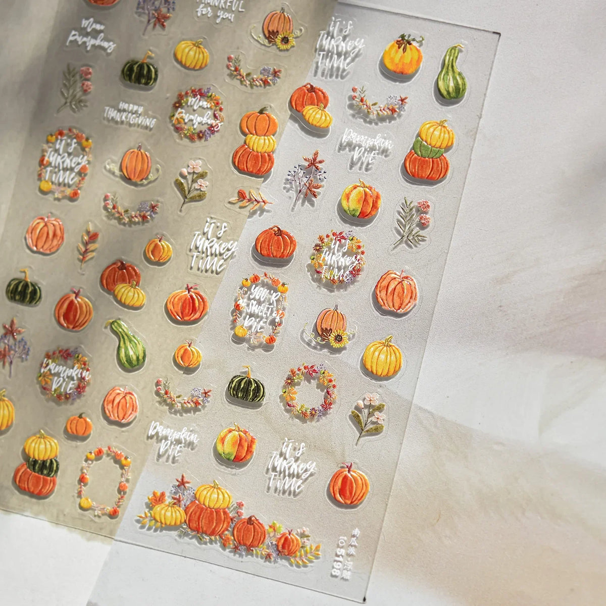 Halloween 5D Nail Art Stickers | Pumpkin Ghost Skull Decals Nail Art Stickers QXL TO5198