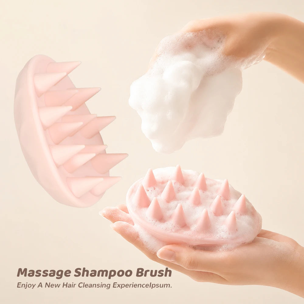 Soft Silicone Scalp Massage Bath Brush | Dual-Sided Scalp Massage Brush QXL