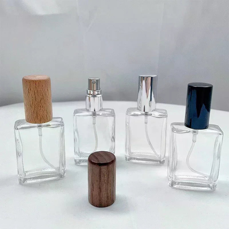 Square Glass Perfume Spray Bottle | Refillable Atomizer 15–50ml Perfume Atomizer Bottle QXL
