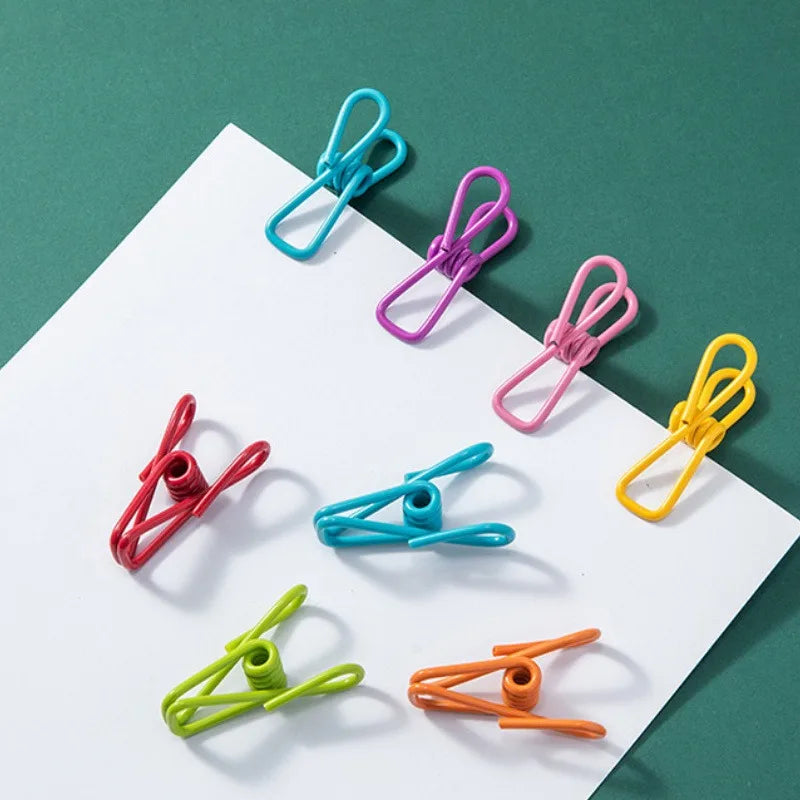 10-Pack Colored Plastic Clips | Clothes, Sock & Seal Clips Multipurpose Plastic Clips QXL