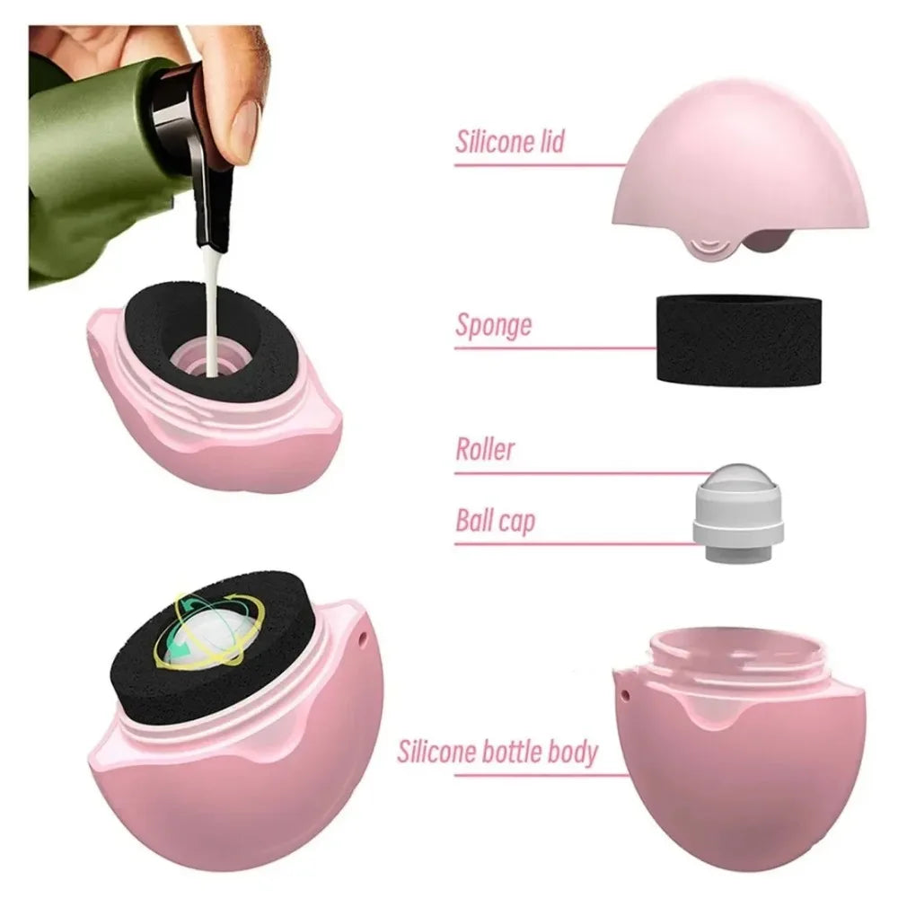 Silicone Sunscreen Lotion Applicator | Refillable Roll-On Sponge Lotion Applicator QXL
