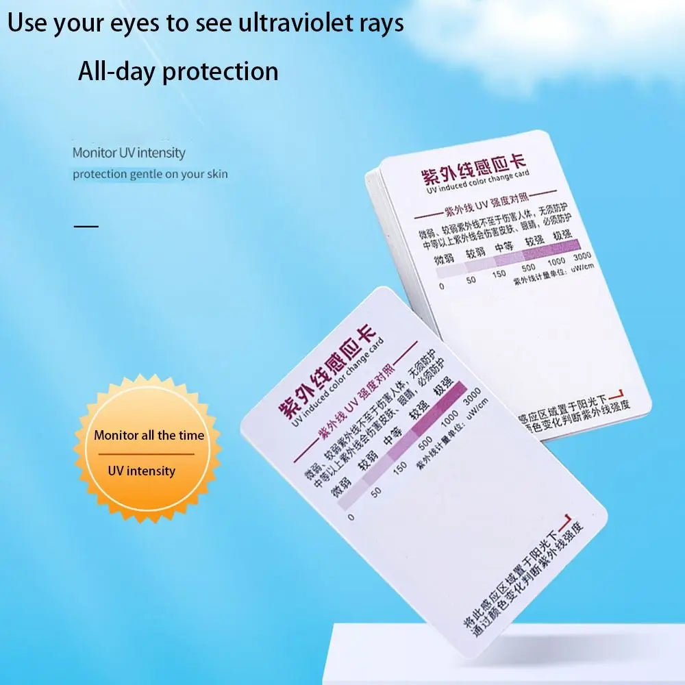Reusable PVC UV Sensor Test Cards | 1/5/10 Pack – Outdoor UV UV Sensor Test Card QXL