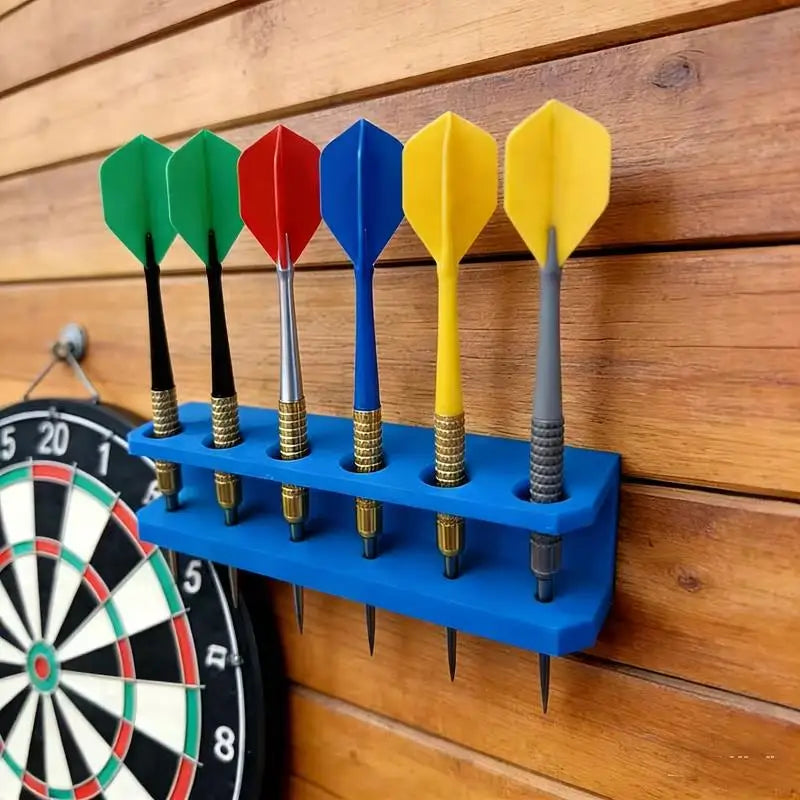 6-Slot Wall Dart Holder | Plastic Dart Storage Rack 1 or 3 Pack Dart Wall Holder QXL