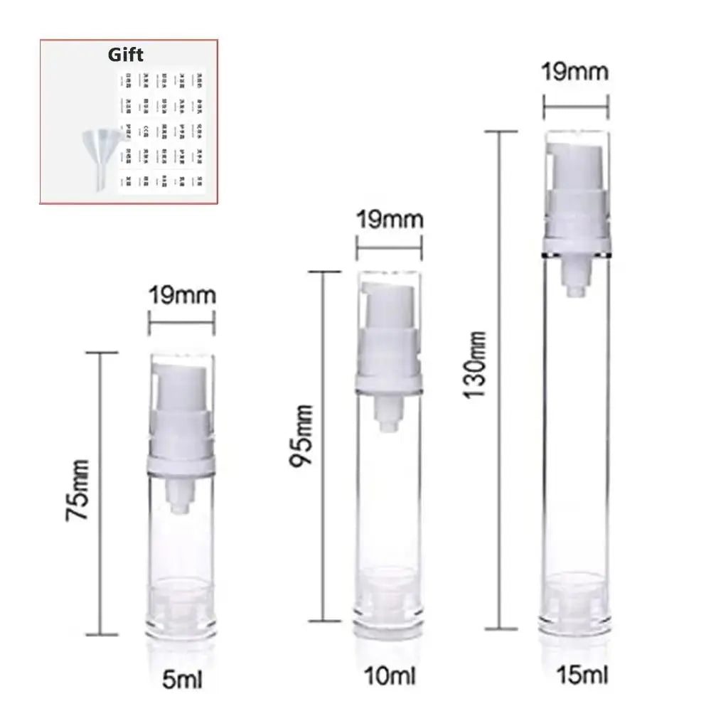 Travel Refillable Pump & Spray Bottles 5–15ml + Storage Box Travel Pump Bottles QXL