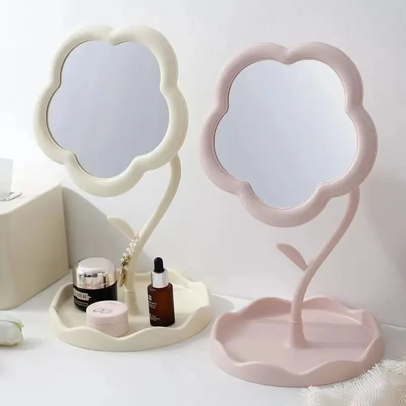 Sunflower Vanity Mirror | Desktop Makeup & Jewelry Hook Vanity Mirror QXL