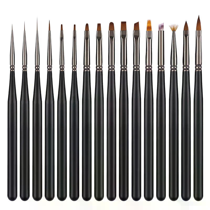 Wooden Handle Nail Art Brush | UV Gel & Gradient Drawing Pen Nail Art Brush QXL