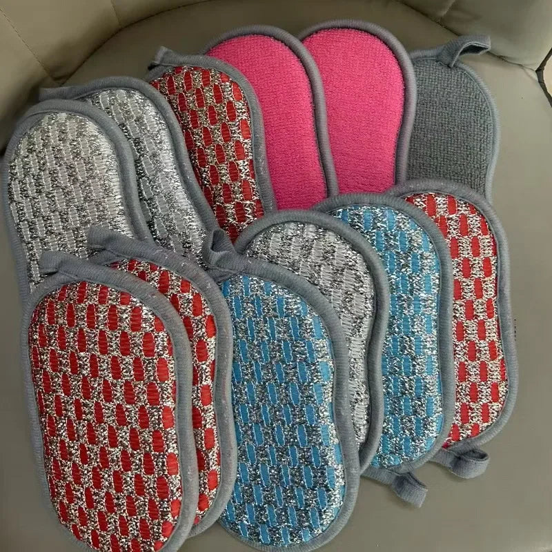 6/12-Pack Double-Sided Kitchen Dishwashing Sponge Scrub Pads Kitchen Sponge Scrub Pad QXL